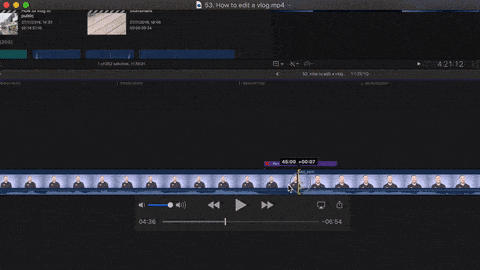 How to cut a clip in an edit